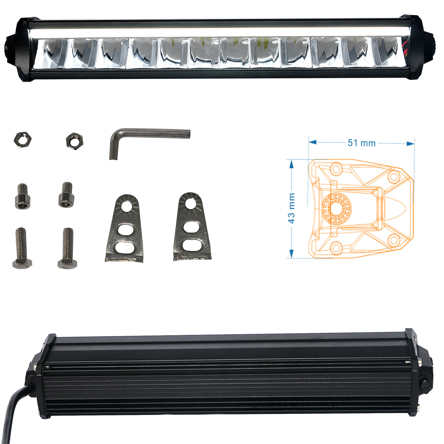 Car Off-Road Vehicle Roof Tank 300 Wrangler Bj40 Overbearing Led Strip Spotlight Yellow Rgb Phantom Daytime Running Light