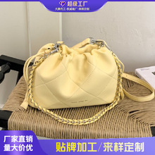 跨境2026新款时尚甜美手提云朵包小众褶皱斜挎包百搭链条单肩女包