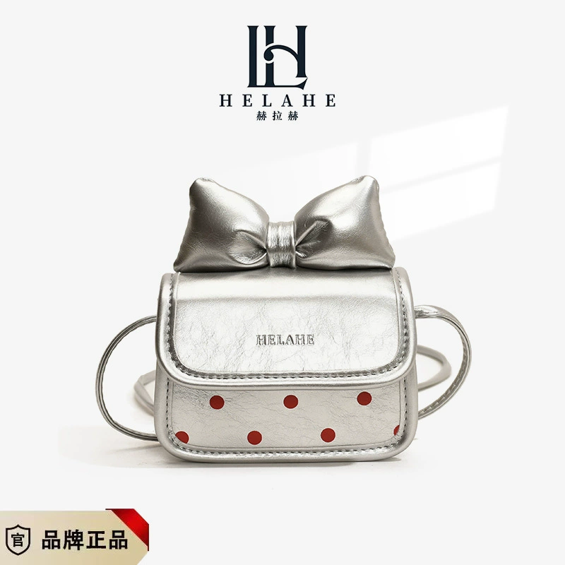 Cute small children's one-shoulder bag for princess with bow, lipstick, Korean style, western style