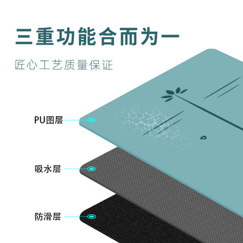 Manufacturer pu rubber yoga mat posture line local tycoon mat yogamat household non-slip fitness mat one piece drop shipping