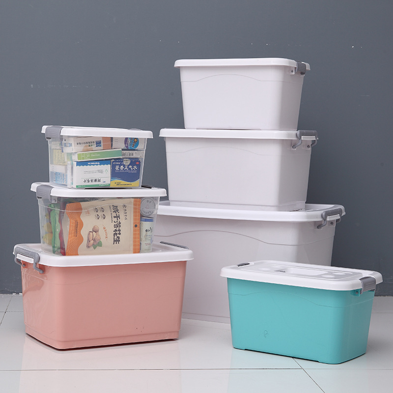 Thickened Oversized Storage Box Household Plastic Box Sorting Clothes Clothes Books Toys Large Capacity Turnover Box