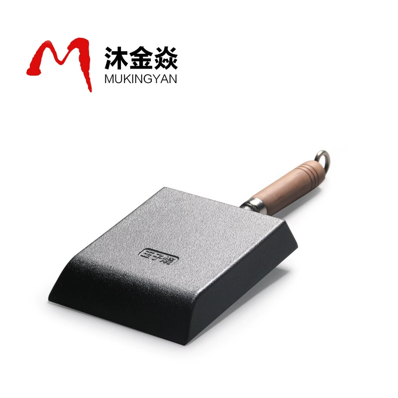 Cast iron jade boiled Japanese-style rectangular non-coated frying cooker square family thick fried cooker