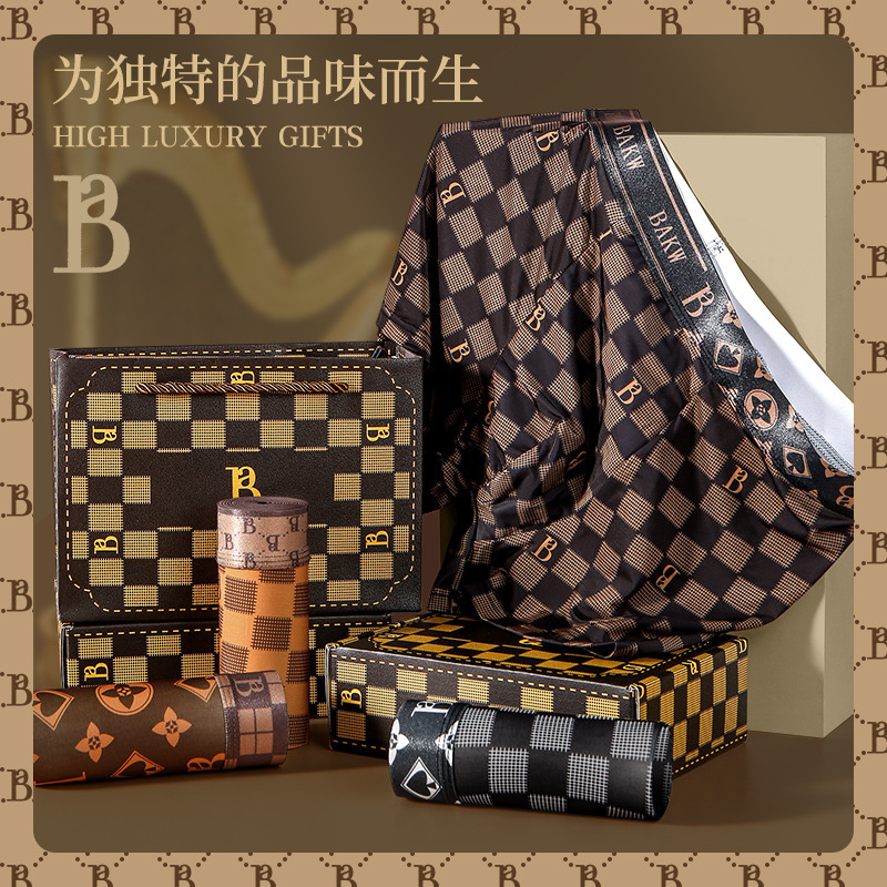 Wholesale Popular Men's New Printed Boxer Briefs, Mid-Waist, Comfortable, Breathable, Trendyy and Personalized Four-Season Shorts Охck