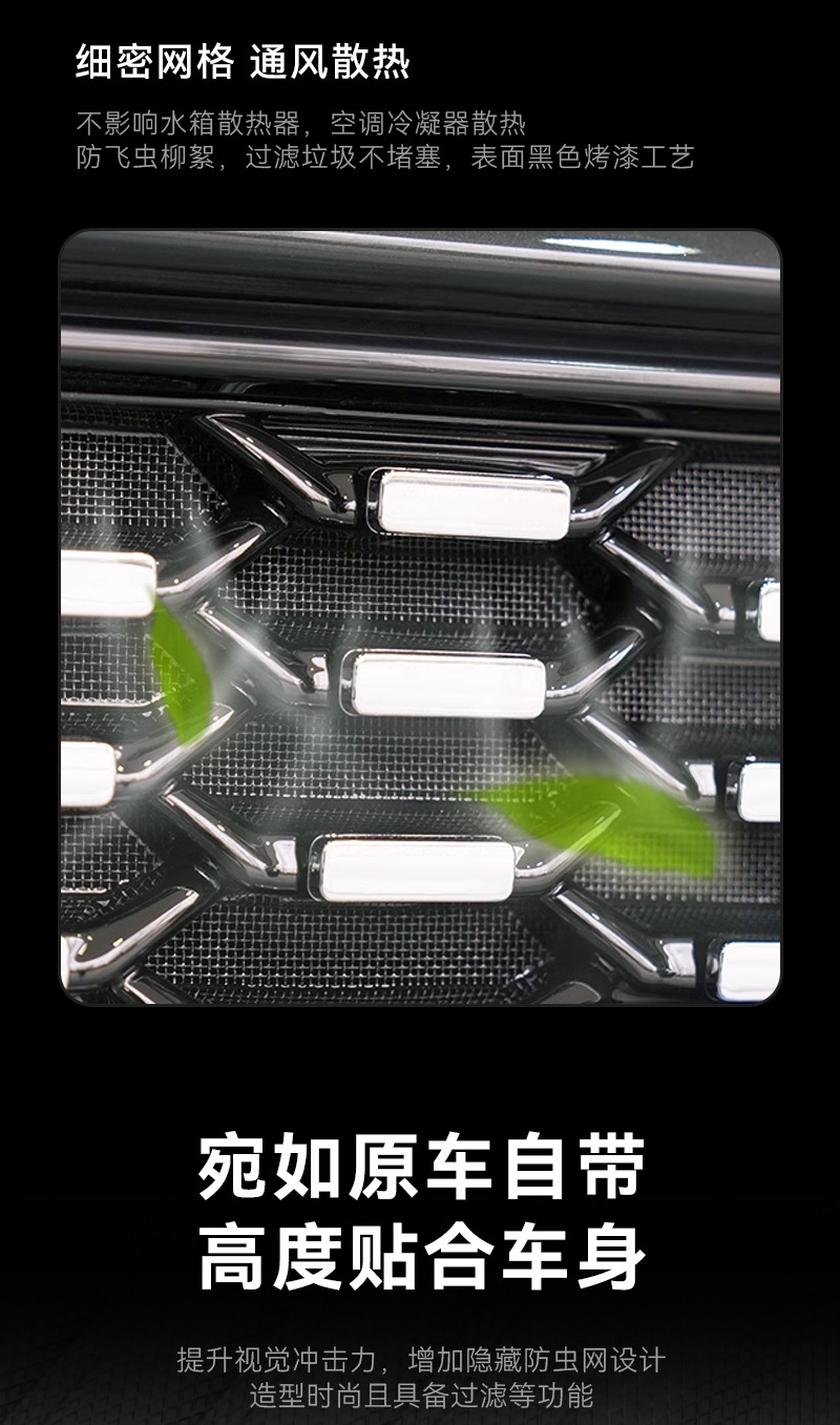 Suitable for Toyota Granvia, Anti-Insect Net, Dust-Proof, Sand-Proof, Cotton Wool, Willow Wool Protection Net, Automotive Supplies