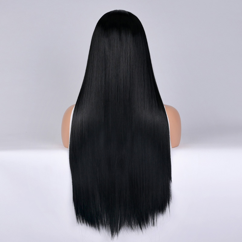 Synthetische Perücke, Halloween-Perücke, COS, farbiger Damen-Langknall, mittellanges Stirnband mit glattem Haar_voghion.com