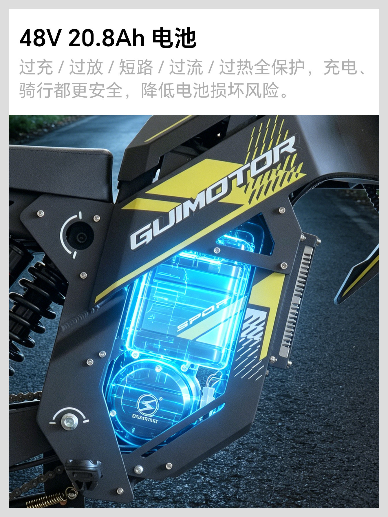 US warehouse in-stock, cross-border bestseller: 48V electric motorcycle, 3500W powerful motor, all-terrain electric vehicle, suitable for mountainous areas
