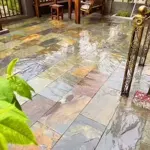 天然青石板锈色庭院花园防滑耐磨室外别墅广场仿古铺路文化石地砖