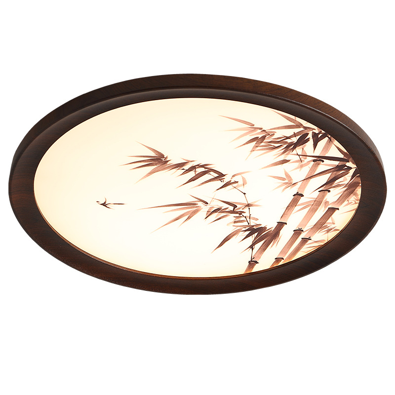 Luz de techo del dormitorio atmósfera de color nuez nuevo estilo chino antiguo estilo Zen impresión creativa dormitorio estudio luz principal L263