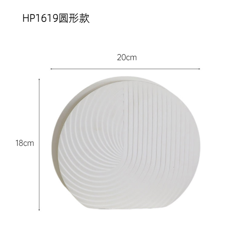 INS Nordic blanco creativo geométrico de cerámica florero arreglo floral salón entrada gabinete del vino Decoración