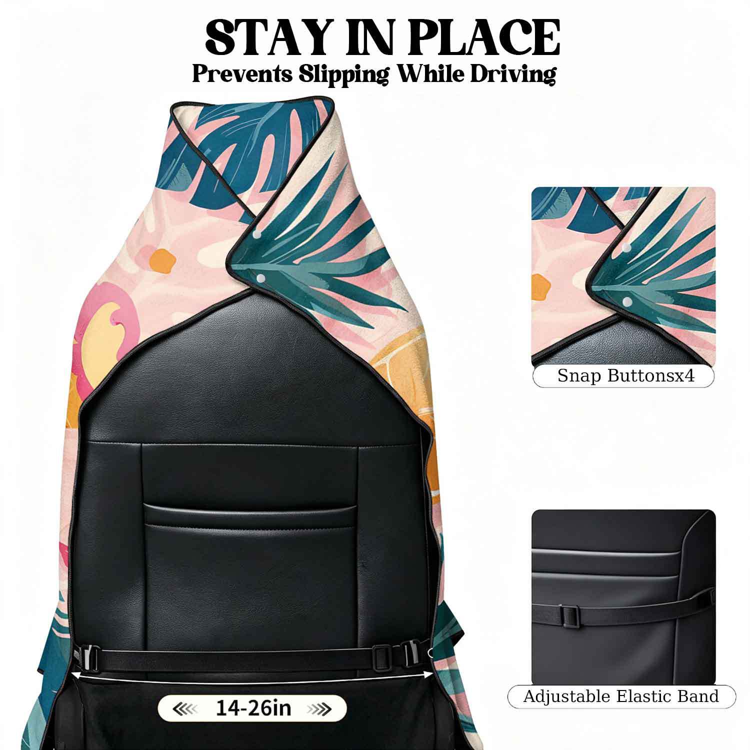 Printed bath towel and car seat cover 2-in-1, ultra-fine fiber outdoor beach and car dual-use universal seat cushion