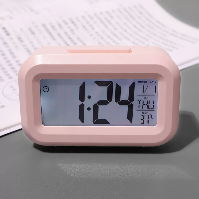 New kitty cat mini alarm clock luminous bedside clock cute portable multifunctional student dormitory clock