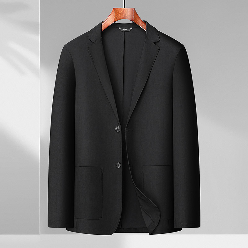 Chubby Guy 2024 Spring and Summer Thin Men's Ice Silk Breathable Elastic Casual Suit Plus Large Size Suit Jacket