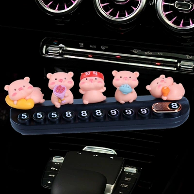 Nömrəli dayanma kartı Parking Sign for Cars, Phone Number - 5-combinations-of-struggle-pigs-black-free-aromatherapy-stick-number