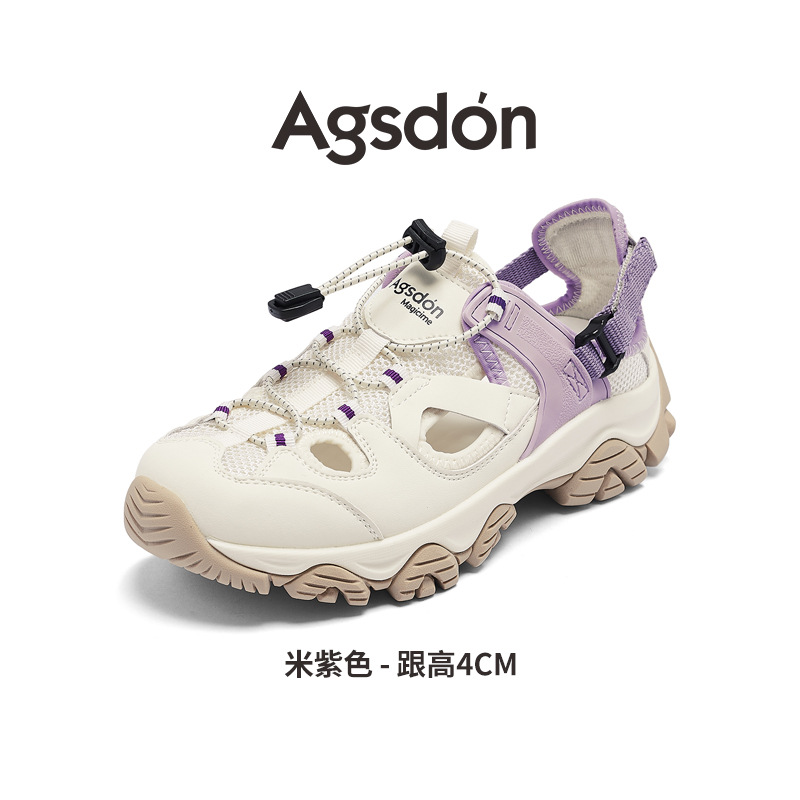 Sandalias Deportivas Augu Shiden para Mujer, Primavera 2026, Nuevas, con Suela Gruesa, Diseño Calado, para Playa y Agua