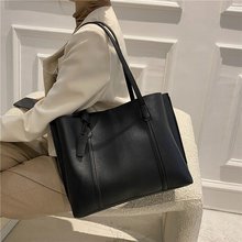 2024秋季pu女包 大容量简约时间托特包通勤日常轻便单肩女士包包