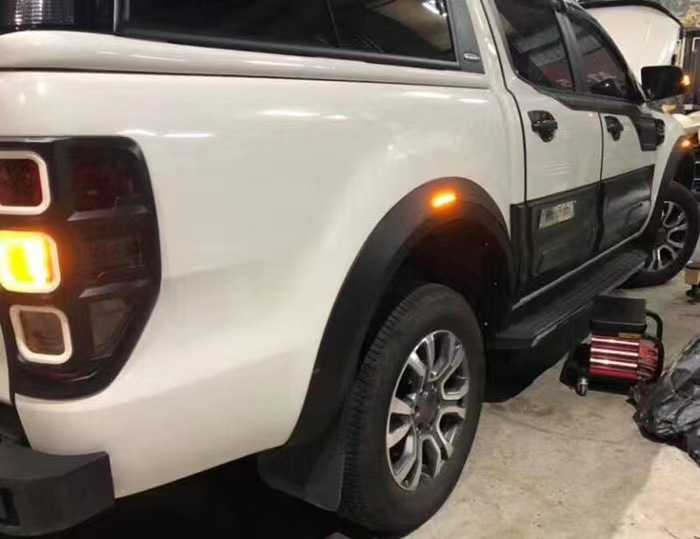 Suitable for 2018-2021 Ford Ranger T8, illuminated wheel arches, no-drill installation, widened fenders for pickup truck off-road modification
