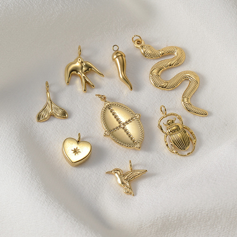 Fashion Snake Fish Tail Bird Stainless Steel Plating Jewelry Accessories 1 Piece