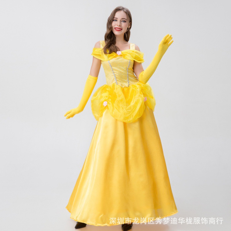 (2개) 2023 만 성일 성인 여성 백설 공주 원피스 무대 공연 코스프레 안나 아이샤 의상 성인