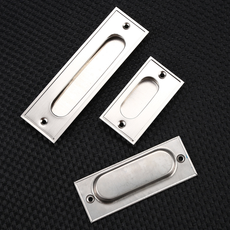 Stainless steel hidden invisible flip drawer cabinet door handle exposed handle cabinet small pull ring wardrobe hidden handle