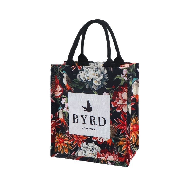 Bolsa de lona tridimensional logotipo personalizado bolsa de lona portátil cubierta de película personalizada empresa publicidad escolar bolsa de protección ambiental