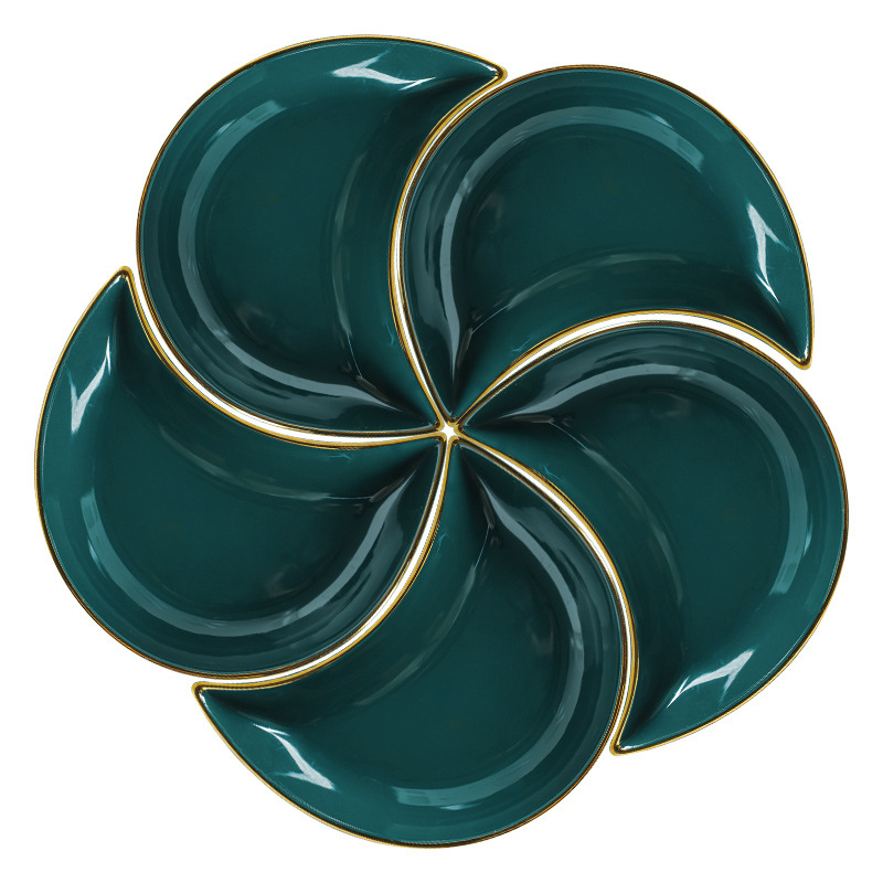 Plato plato traje de lujo luz del hogar de cerámica plato de Luna creativa en línea celebridad ins estilo reunión vajilla combinación