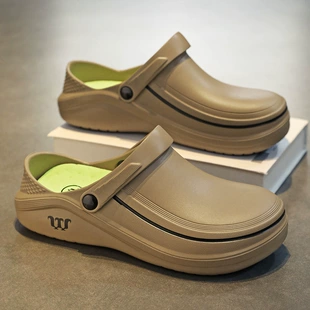 Поварские ботинки водонепроницаемые нескользящие без шнуровки