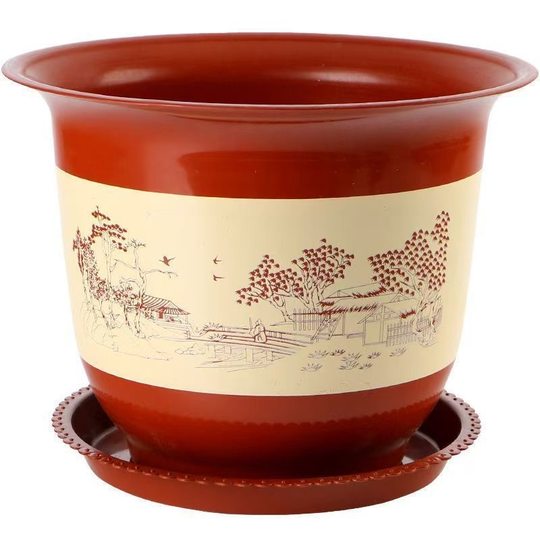 Resin plastic flowerpot extra large imitation ceramic thickened durable retro flowerpot large factory direct sale clearance