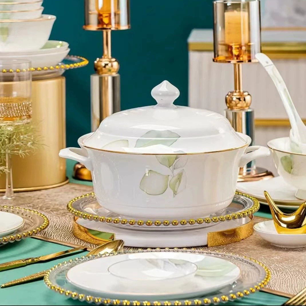 Значение весеннего Jingdezhen керамическая обеденная тарелка подарок фарфоровая посуда набор мисок и блюд домашние тарелки и миски оптовая комбинация