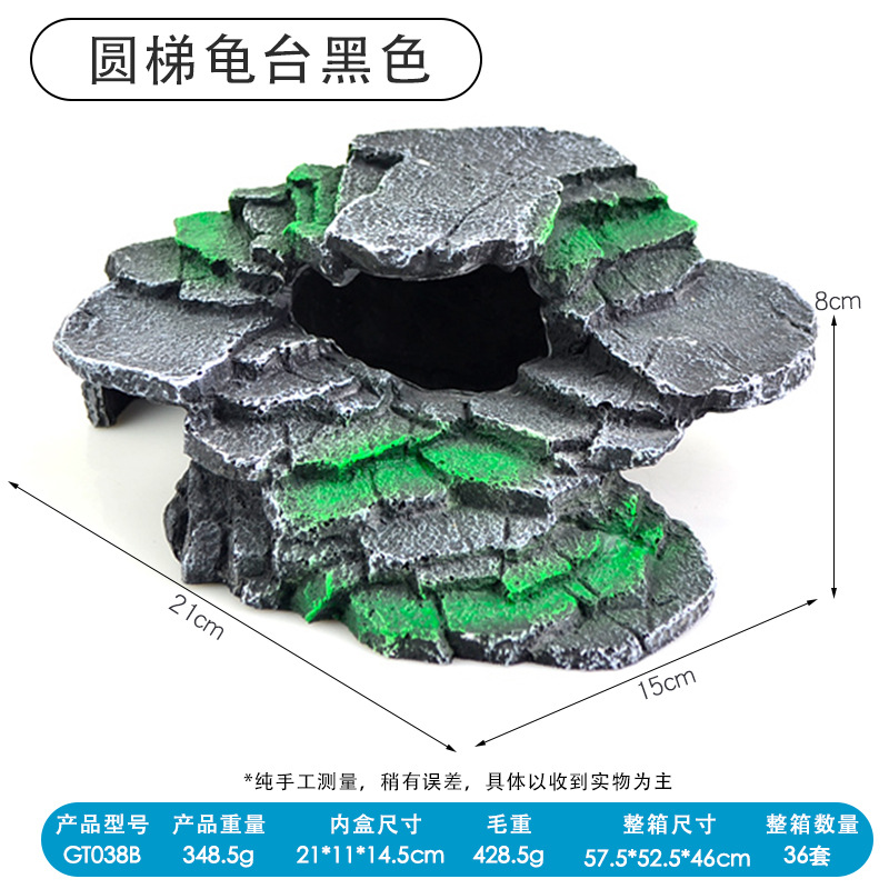 Acuario, tortuga, terraza, tanque de tortuga, plataforma de tortuga, escalada, plataforma de espalda, simulación, escondite, escalada, mascota, decoración de paisaje de roca