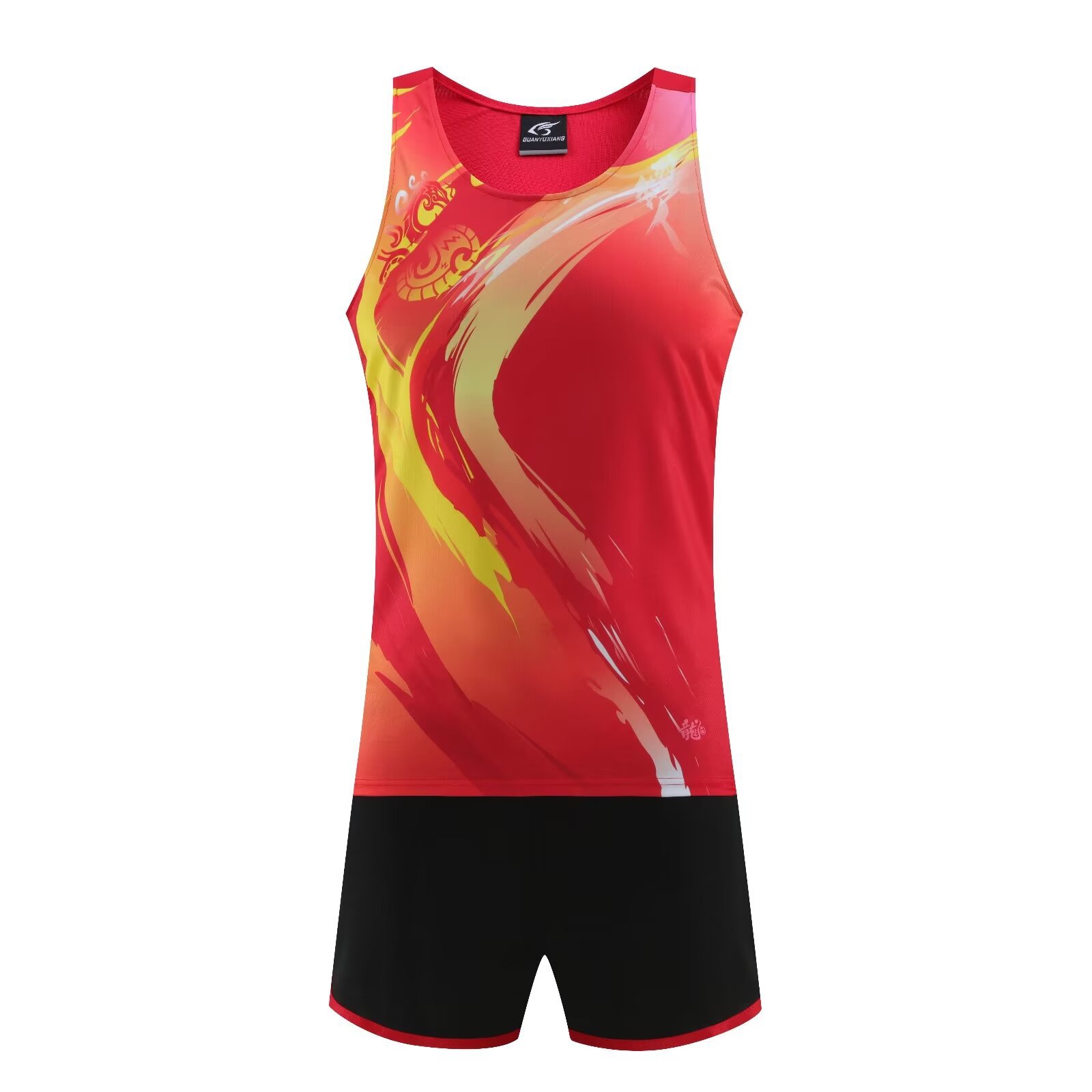 陸上競技服セット 小中学生・青少年向け マラソンベスト 短距離走 体育試験 陸上トレーニングウェア ランニング速乾ウェア