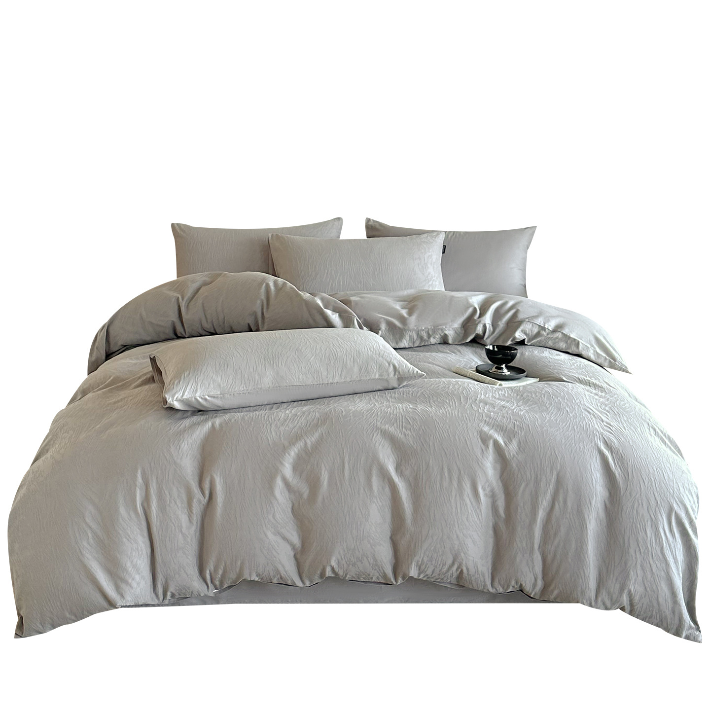 Luxury Four-piece Cotton Jacquard Bedding Set Premium Bed Linen_voghion.com