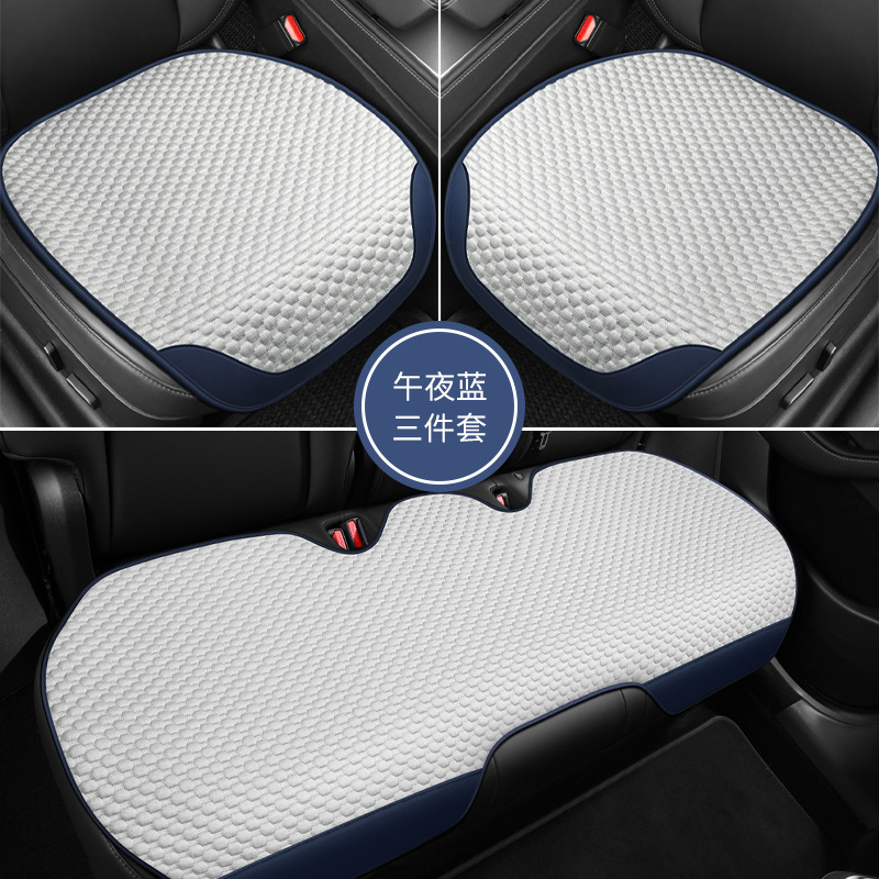 Volkswagen Volkswagen Lavida XR Seat Cover Four Seasons Leather Half Pack (Wool pad) - midnight-blue-3-piece-set