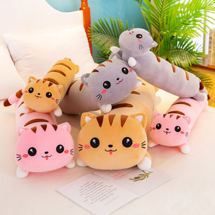 Manufacturer Wholesale New Long Cat Pillow Plush Toy Girls Sleeping Pillow Soft Legs Cute Doll