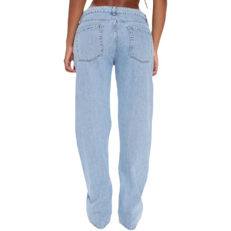 Jeans de Pierna Recta de Color Claro, Estilo Europeo y Americano, para Comercio Exterior Transfronterizo en AliExpress y EBAY