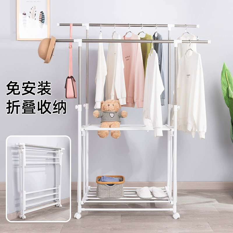 Напольная сушилка Складная установка-Бесплатная Балконная сушилка телескопическая бытовая из нержавеющей стали Мобильная солнцезащитное одеяло оптом