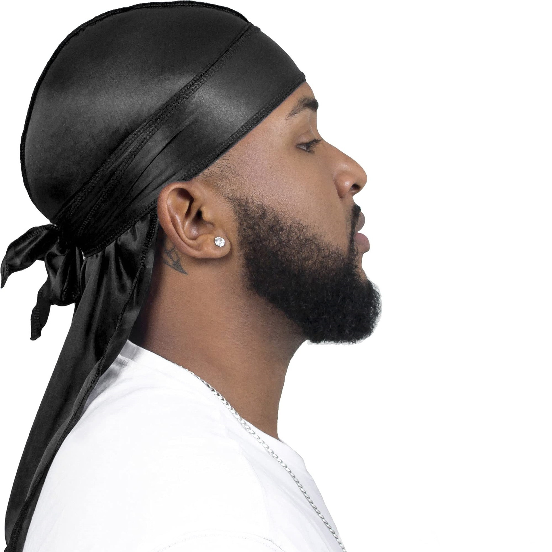 Europa y los Estados Unidos venden en caliente seda larga cola pirata sombrero seda sombrero silky durag fábrica venta directa turbante