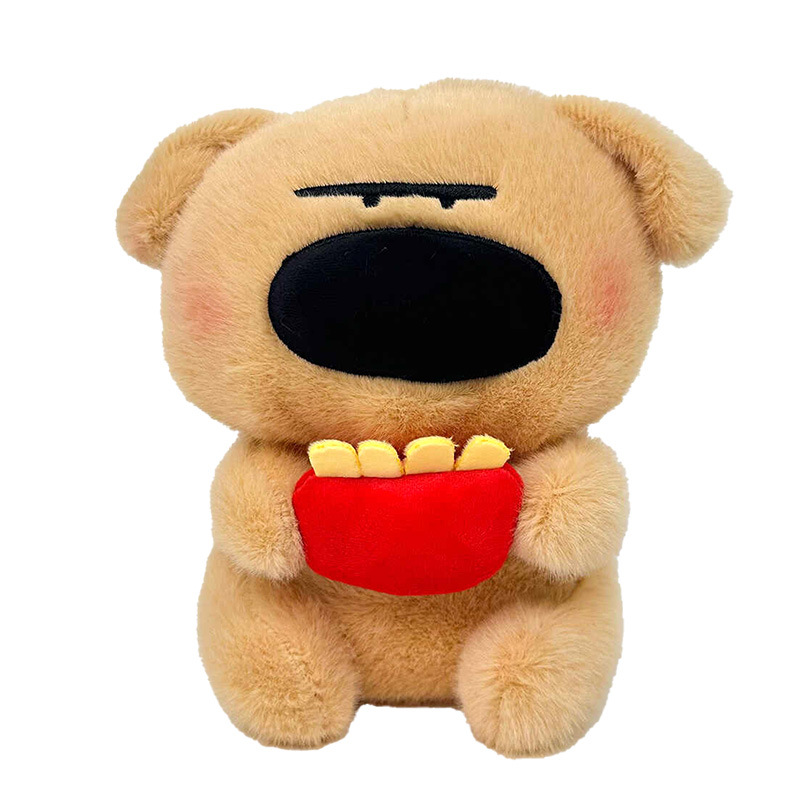 Cute QMeng Red West Highlands gran nariz perro curar muñecas patatas fritas serie de bocadillos para calmar muñecas de peluche perro