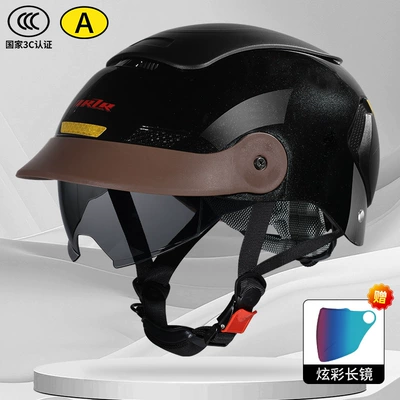Motosiklet kaskı (dəbilqə) | helmet men and women light - zero-sense-skylight-black-colorful-long-mirror