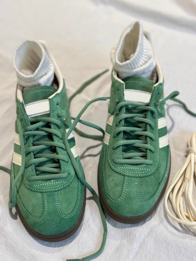 Blue classic German training round toe lace up casual sports versatile flat bottomed Forrest Gump shoes_voghion.com