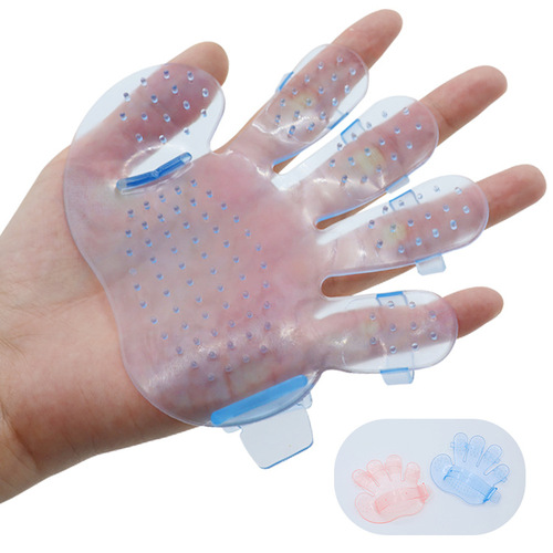 Pet hair removal five-finger brush dog massage palm brush cat decontamination bathing gloves Teddy beauty cleaning wholesale