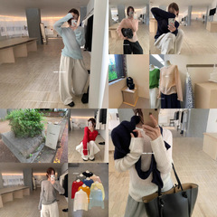 imiss  韩标！舒适柔软2025秋季女羊毛套头针织衫（含30%羊毛）