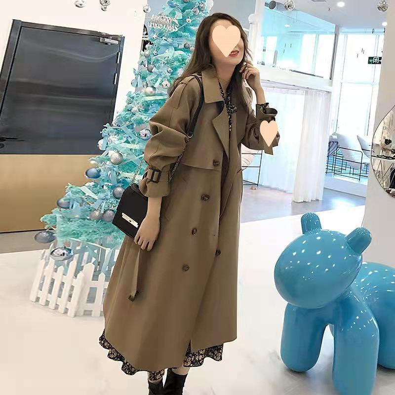 今年流行风衣2025新款秋装坠感中长款外套女过膝气质女神范英伦风|undefined