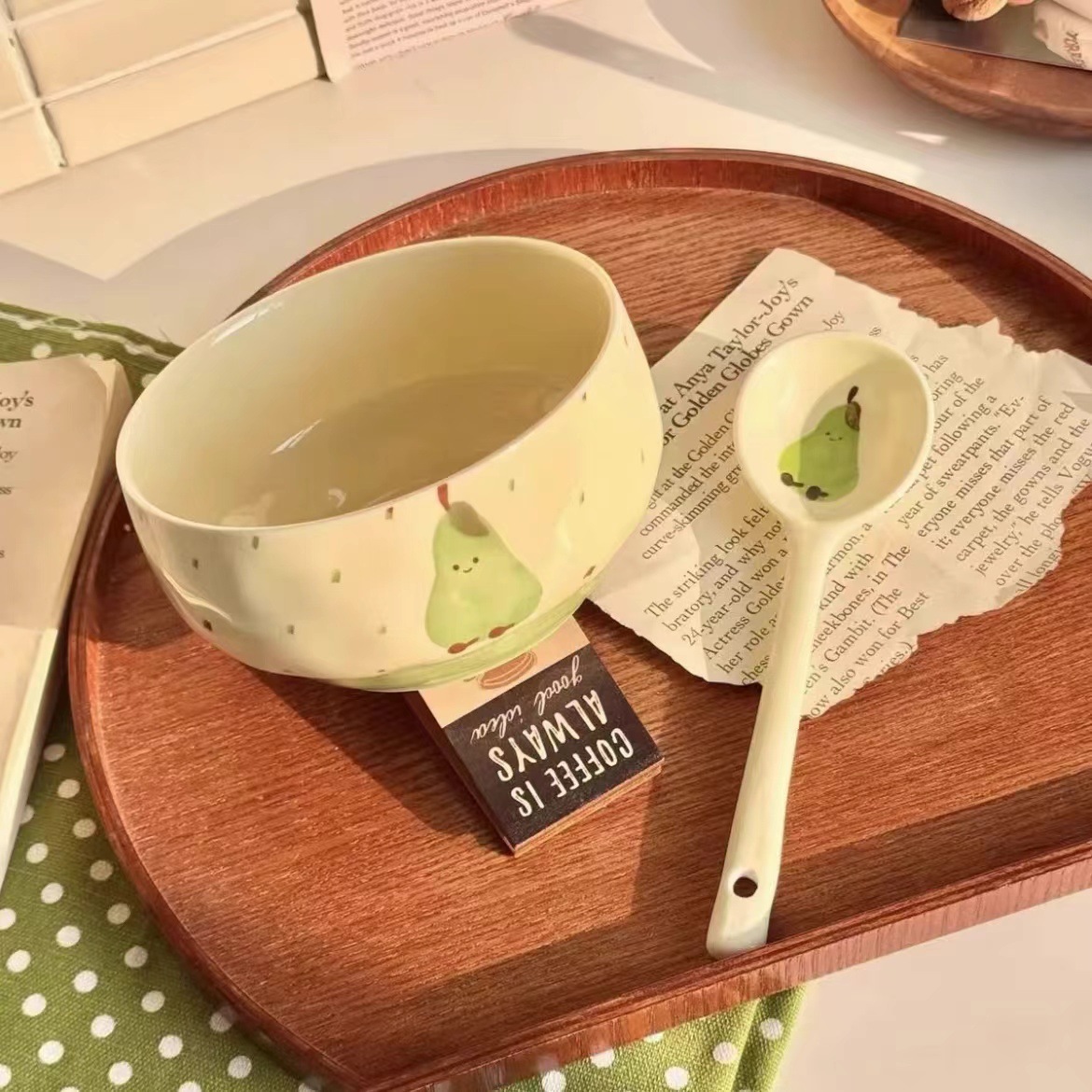 【Pear】Rice bowl + spoon