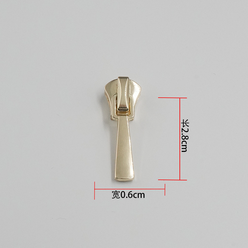 现货金属拉链头5号浅金拉头箱包拉锁拉扣头拉链配件3号锌合金材质|undefined