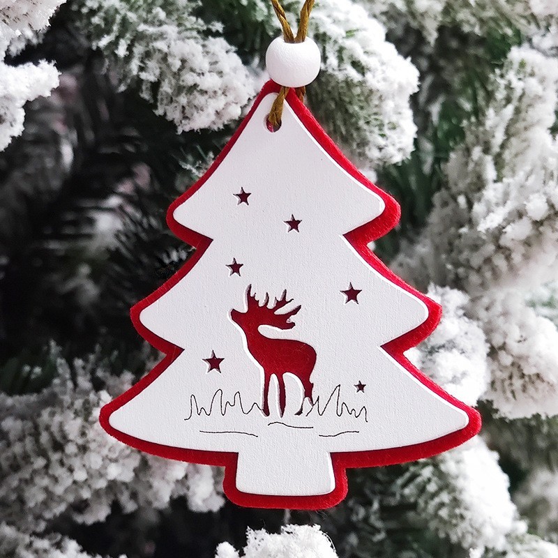 クリスマス装飾品クリスマスツリーペンダント雪花飾りボール蝶ネクタイ松果ギフトバッグ老人ドラム杖鈴|undefined