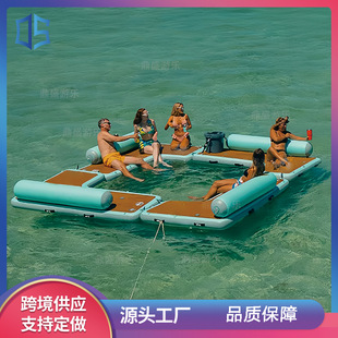 Amazon's New Inflatable Floating Platform, Dock Floating Row, Water Yoga Mat, Water Rest Platform, Floating Platform