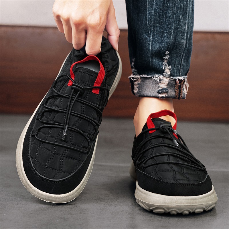 Un pie casual zapatos de hombre primavera-verano 2025 nuevo suela gruesa transpirable talón zapatos de moda elásticos de hombre