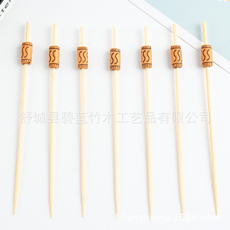 Creativa perlas al por mayor desechable stick de fruta stick sándwich stick stick de fruta stick de cóctel stick stick torta horquilla