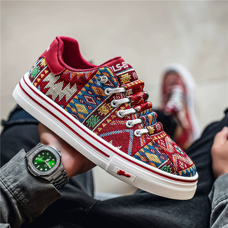 Весенняя нишевая модная обувь, модная парусиновая обувь, дышащая мужская обувь без шнуровки, повседневная обувь, обувь без шнуровки Xuheng