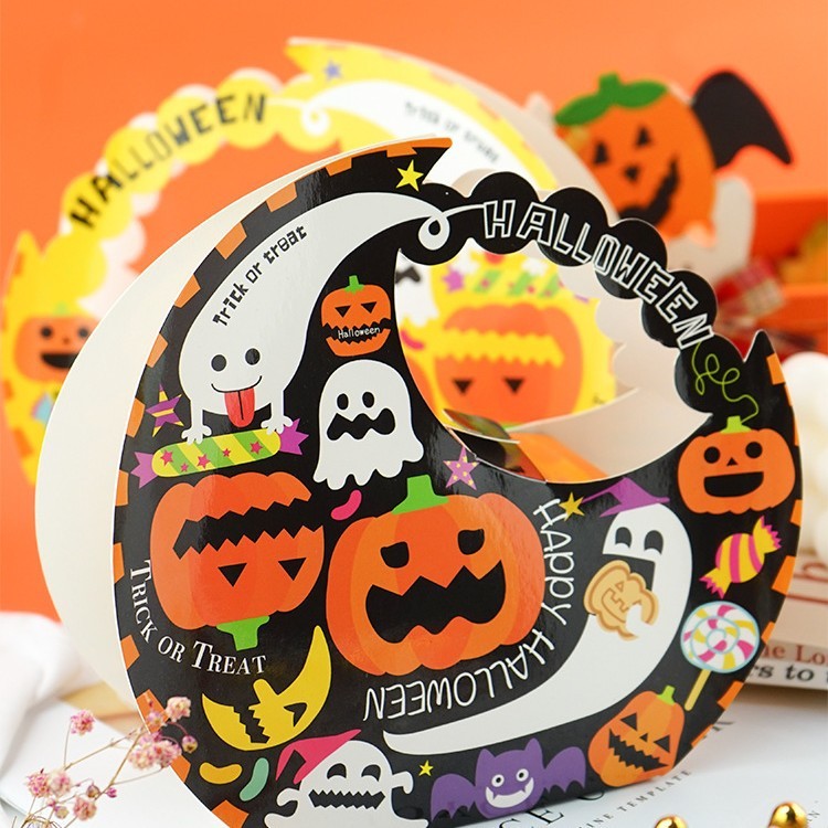 2023年新商品著作権付きハロウィーン異形革新金手提げ包装紙箱キャンディークッキー箱|undefined